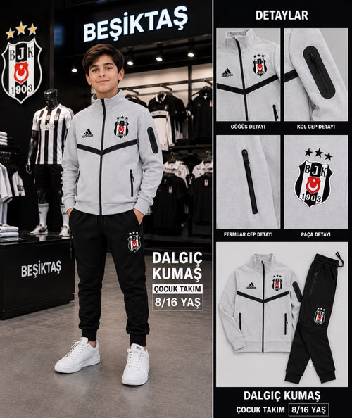 Beşiktaş Beyaz Çocuk Eşofman Takımı detay